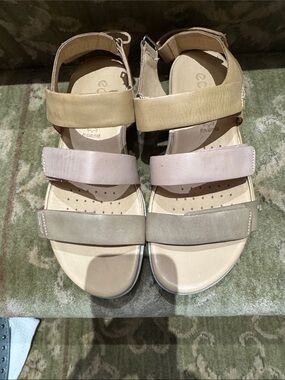 New/never worn Multi-Strap Ecco Comfort Sandals - Neutral Tones